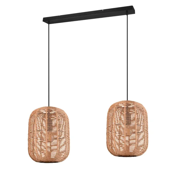 LÁMPARA DE TECHO 2 LUCES Ø35 CM SISAL E27 OLAV