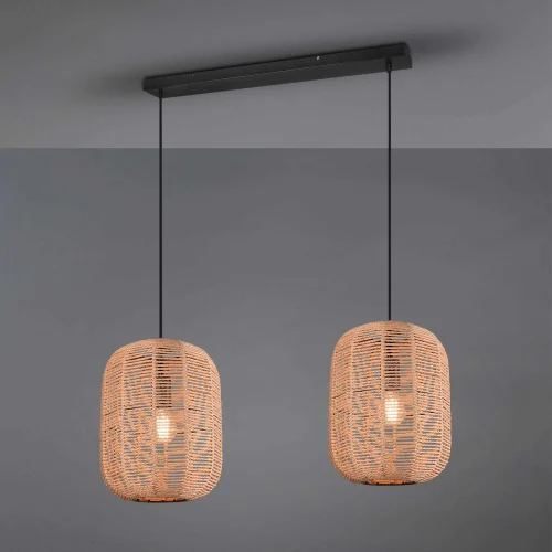 LÁMPARA DE TECHO 2 LUCES Ø35 CM SISAL E27 OLAV