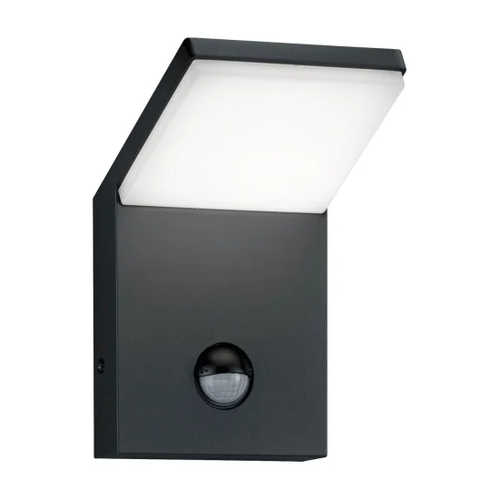 APLIQUE EXTERIOR LED 9 W 3000K ANTRACITA C/SENSOR IP54 CROCUS 2
