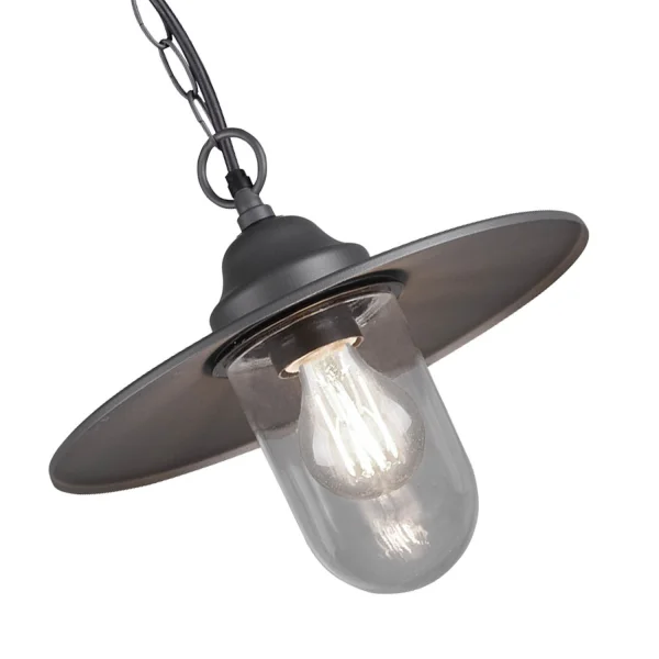 LÁMPARA COLGANTE EXTERIOR E27 IP44 ANTRACITA TULSI