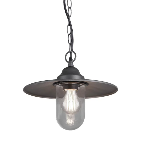 LÁMPARA COLGANTE EXTERIOR E27 IP44 ANTRACITA TULSI