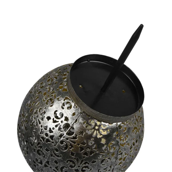 FAROL DE EXTERIOR LED SOLAR PLATA ANTIGUO CANEK FAROL DE EXTERIOR LED SOLAR PLATA ANTIGUO CANEK