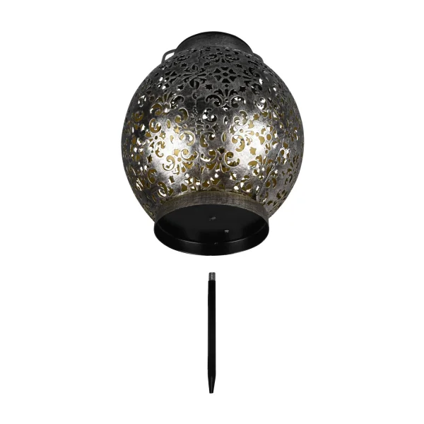 FAROL DE EXTERIOR LED SOLAR PLATA ANTIGUO CANEK FAROL DE EXTERIOR LED SOLAR PLATA ANTIGUO CANEK