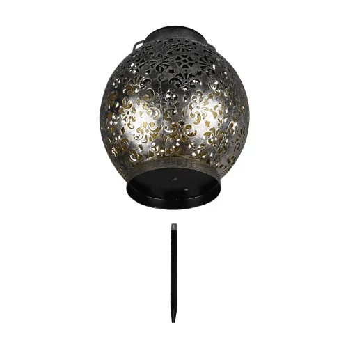 FAROL DE EXTERIOR LED SOLAR PLATA ANTIGUO CANEK FAROL DE EXTERIOR LED SOLAR PLATA ANTIGUO CANEK