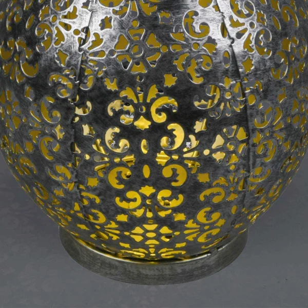 FAROL DE EXTERIOR LED SOLAR PLATA ANTIGUO CANEK FAROL DE EXTERIOR LED SOLAR PLATA ANTIGUO CANEK