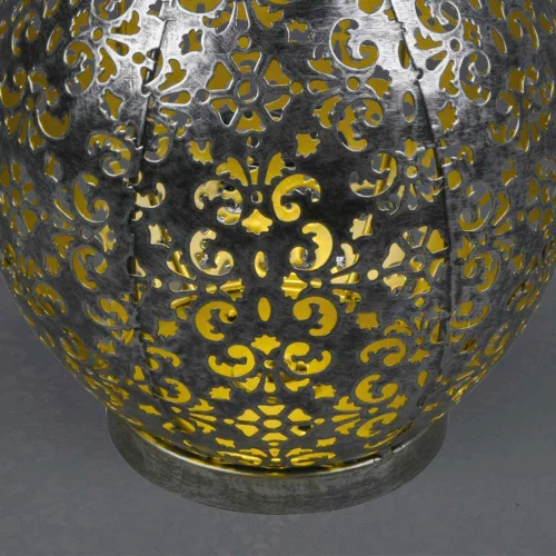 FAROL DE EXTERIOR LED SOLAR PLATA ANTIGUO CANEK FAROL DE EXTERIOR LED SOLAR PLATA ANTIGUO CANEK