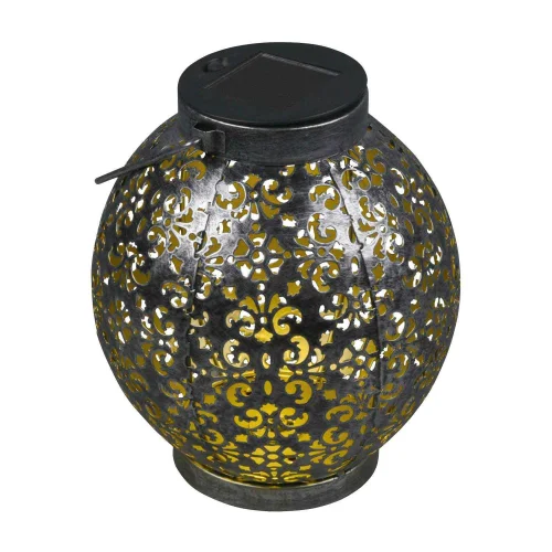 FAROL DE EXTERIOR LED SOLAR PLATA ANTIGUO CANEK FAROL DE EXTERIOR LED SOLAR PLATA ANTIGUO CANEK