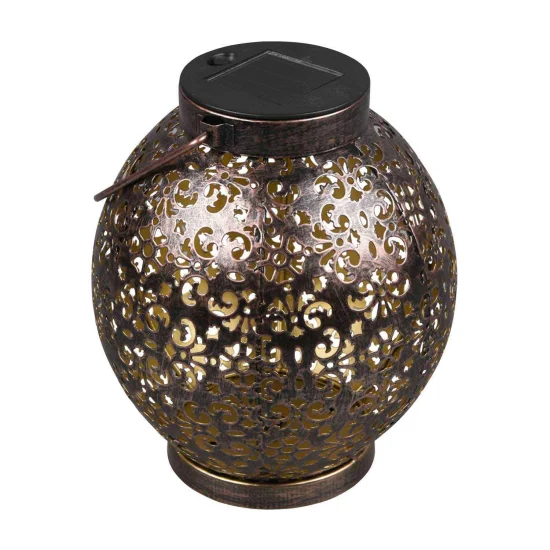 FAROL DE EXTERIOR LED SOLAR COBRE ANTIGUO CANEK 2