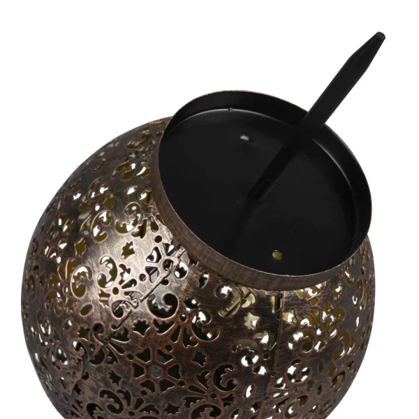 FAROL DE EXTERIOR LED SOLAR COBRE ANTIGUO CANEK