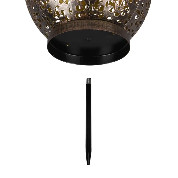 FAROL DE EXTERIOR LED SOLAR COBRE ANTIGUO CANEK