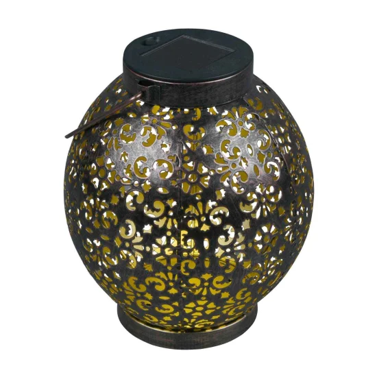 FAROL DE EXTERIOR LED SOLAR COBRE ANTIGUO CANEK