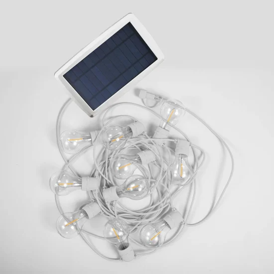 GUIRNALDA SOLAR + BATERIA RECARGABLE CABLE BLANCO ALLEGRA NEWGARDEN 2