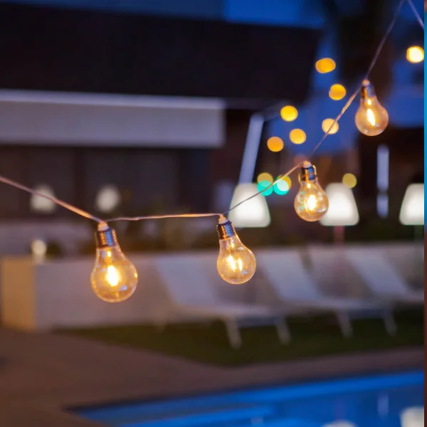 GUIRNALDA SOLAR + BATERIA RECARGABLE CABLE TRANSPARENTE STELLA NEWGARDEN