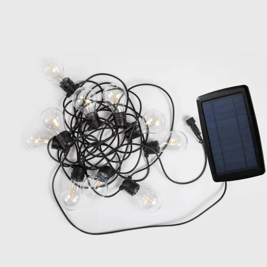 GUIRNALDA SOLAR + BATERIA RECARGABLE CABLE NEGRO ALLEGRA NEWGARDEN 2