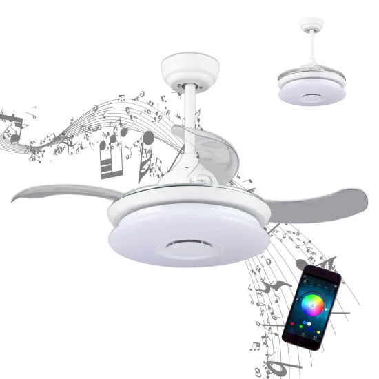 VENTILADOR DE TECHO LED LINSTEAD BLANCO RGB PLEGABLE REGULABLE