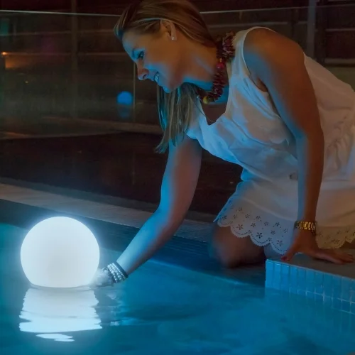 LÁMPARA EXTERIOR ESFÉRICA SOLAR BULY 30 + BATERIA RECARGABLE + RGB FLOTANTE