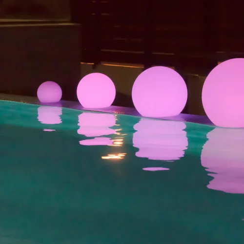 LÁMPARA EXTERIOR ESFÉRICA SOLAR BULY 30 + BATERIA RECARGABLE + RGB FLOTANTE