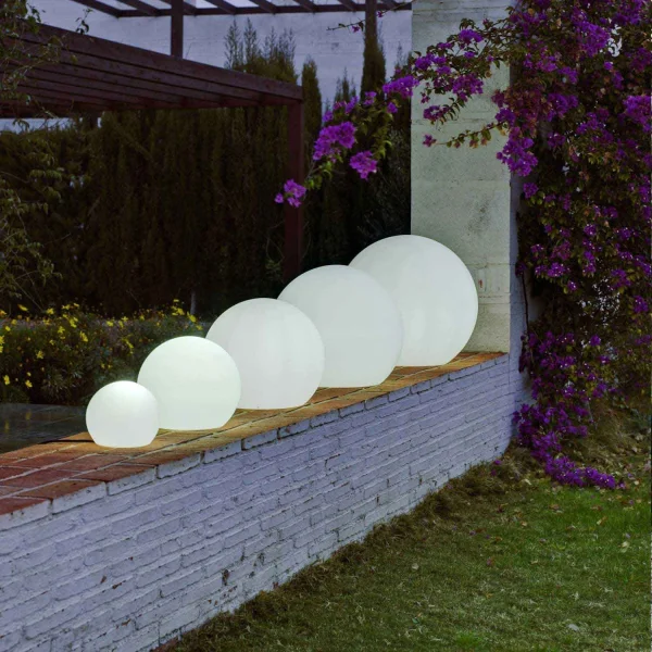 LÁMPARA EXTERIOR ESFÉRICA BULY 40 CABLE LUZ FRÍA