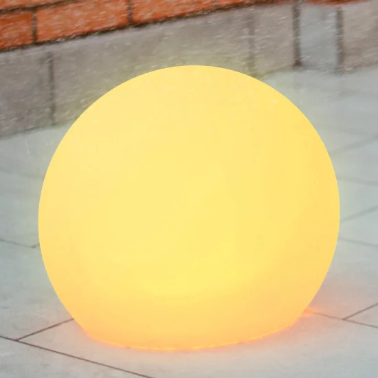 LÁMPARA EXTERIOR ESFÉRICA SOLAR BULY 50 + RGB + BATERIA RECARGABLE