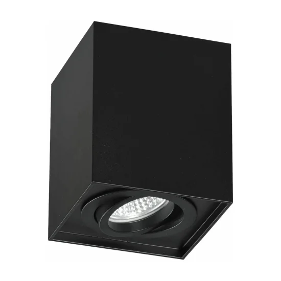 FOCO DE SUPERFICIE BASCULANTE NEGRO GU10 CUADRADO