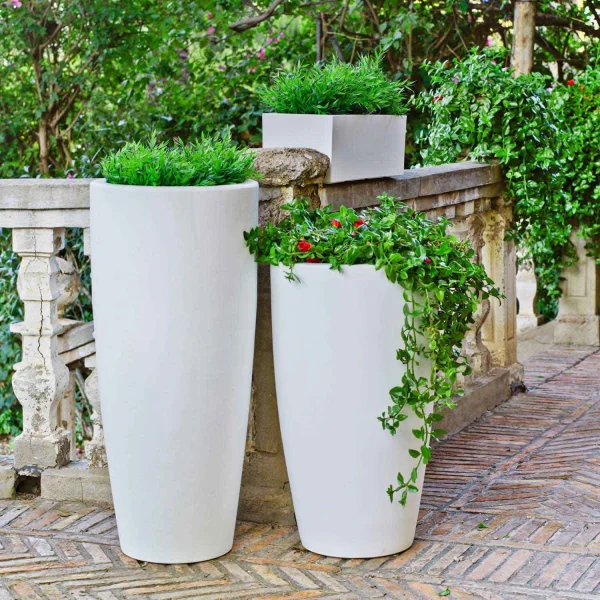 MACETERO BAMBU EXTERIOR 90CM LED LUZ FRIA CABLE