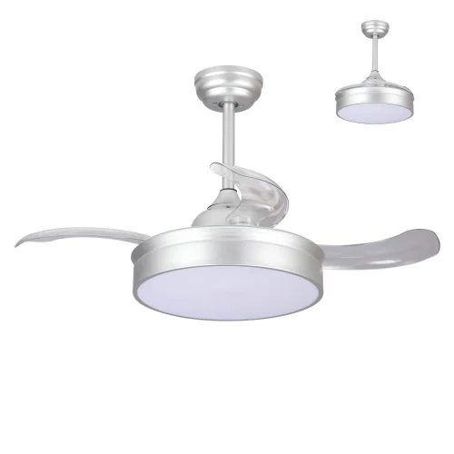 VENTILADOR DE TECHO LED RICHMOND PLATA PLEGABLE REGULABLE
