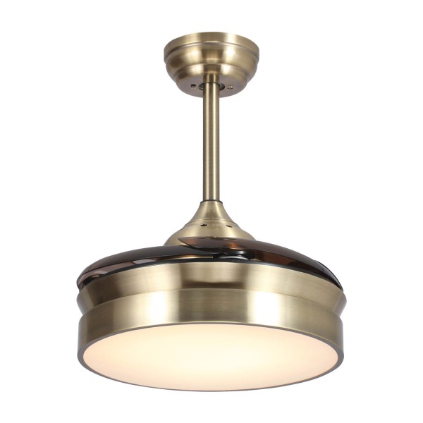 VENTILADOR DE TECHO LED RICHMOND CUERO PLEGABLE REGULABLE