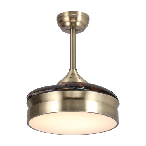 VENTILADOR DE TECHO LED RICHMOND CUERO PLEGABLE REGULABLE