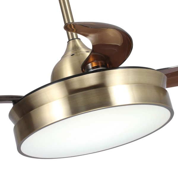 VENTILADOR DE TECHO LED RICHMOND CUERO PLEGABLE REGULABLE