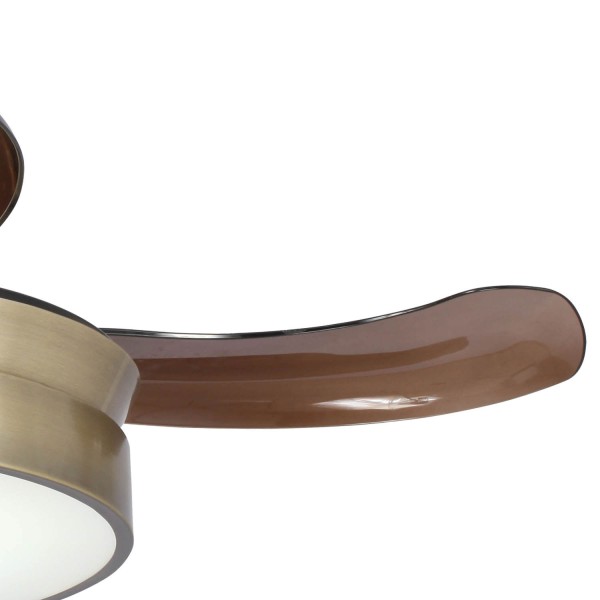 VENTILADOR DE TECHO LED RICHMOND CUERO PLEGABLE REGULABLE