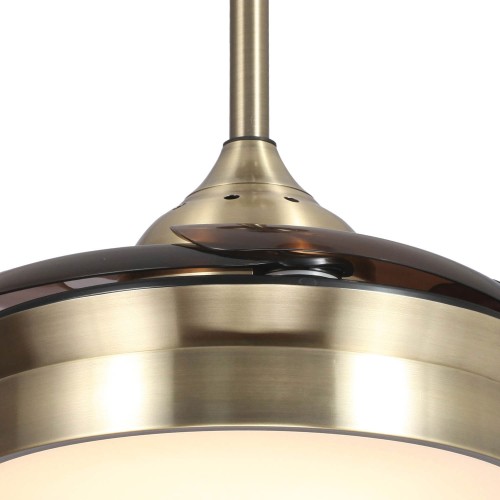 VENTILADOR DE TECHO LED RICHMOND CUERO PLEGABLE REGULABLE