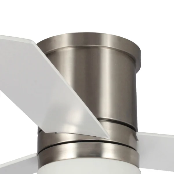 VENTILADOR DE TECHO LED 18 W REGULABLE NÍQUEL SATINADO NAYSA