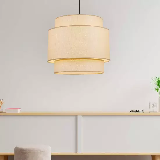 LÁMPARA DE TECHO Ø 50 CM x 155 CM RATTÁN E27 SAMANTHA