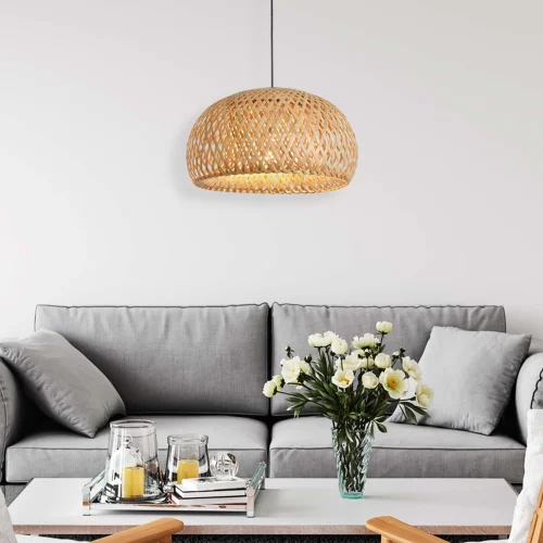 LÁMPARA DE TECHO BAMBÚ PEQUEÑA E27 KAWENA