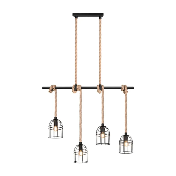 LÁMPARA DE TECHO 4 LUCES E14 150 CM NAKIA