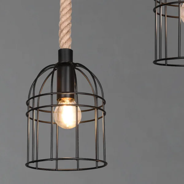 LÁMPARA DE TECHO 4 LUCES E14 150 CM NAKIA