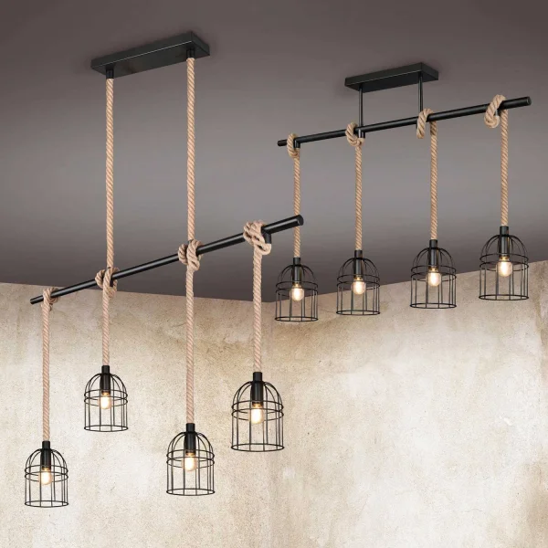 LÁMPARA DE TECHO 4 LUCES E14 150 CM NAKIA