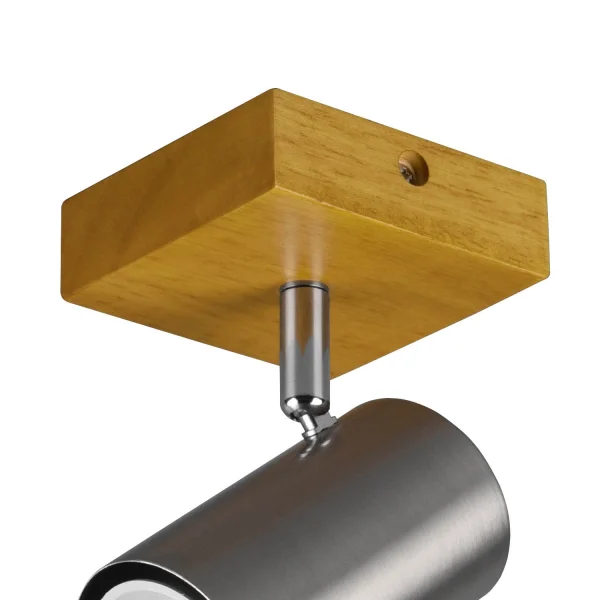 FOCO GRAFTON 1 LUZ MARRÓN CLARO NÍQUEL MATE