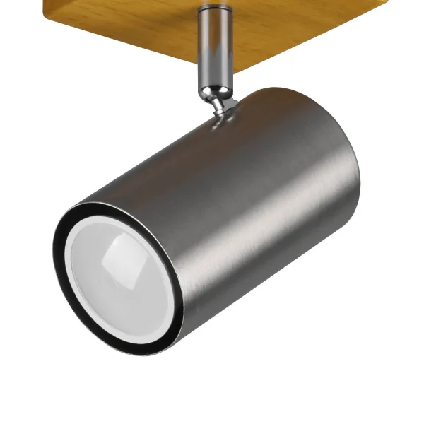 FOCO GRAFTON 1 LUZ MARRÓN CLARO NÍQUEL MATE