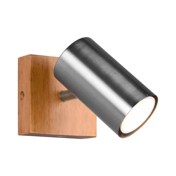 FOCO GRAFTON 1 LUZ MARRÓN CLARO NÍQUEL MATE
