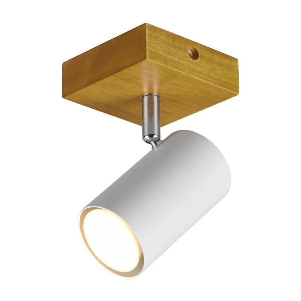 FOCO GRAFTON 1 LUZ MARRÓN CLARO BLANCO