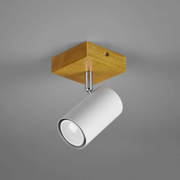 FOCO GRAFTON 1 LUZ MARRÓN CLARO BLANCO