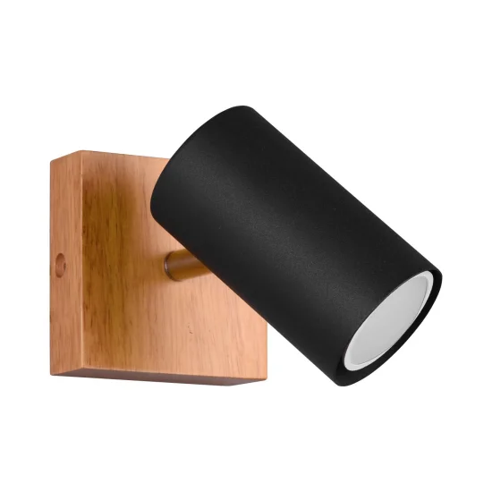 FOCO GRAFTON 1 LUZ MARRÓN CLARO NEGRO 2