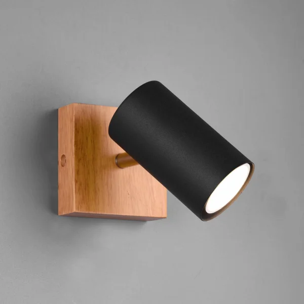 FOCO GRAFTON 1 LUZ MARRÓN CLARO NEGRO