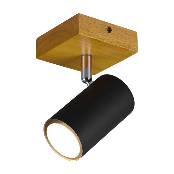 FOCO GRAFTON 1 LUZ MARRÓN CLARO NEGRO