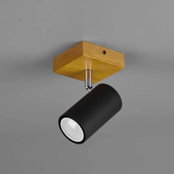 FOCO GRAFTON 1 LUZ MARRÓN CLARO NEGRO