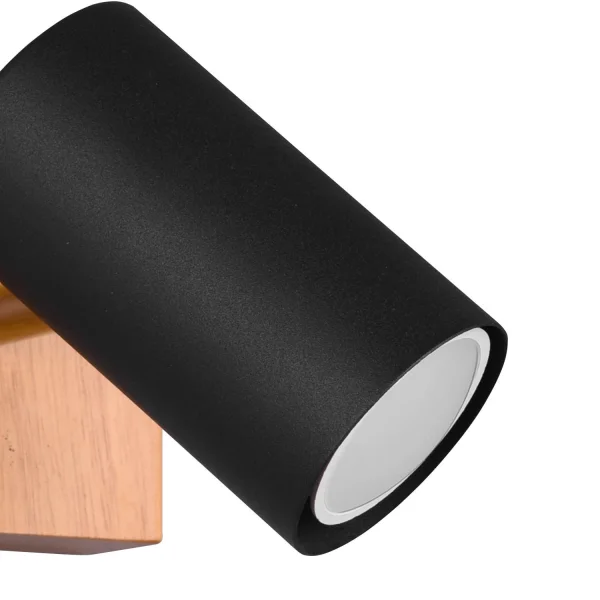 FOCO GRAFTON 1 LUZ MARRÓN CLARO NEGRO