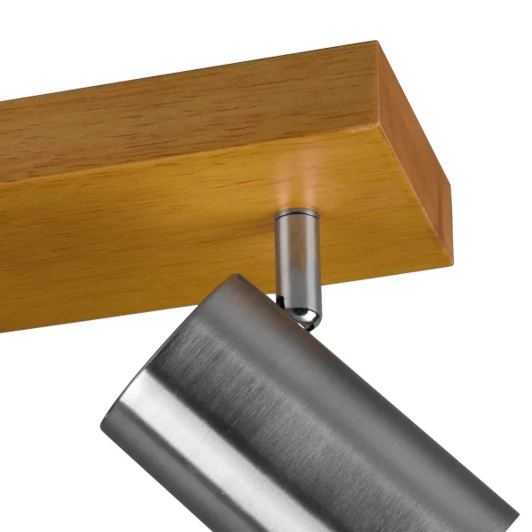 FOCO GRAFTON DE 2 LUCES MARRÓN CLARO NÍQUEL MATE FOCO GRAFTON DE 2 LUCES MARRÓN CLARO NÍQUEL MATE