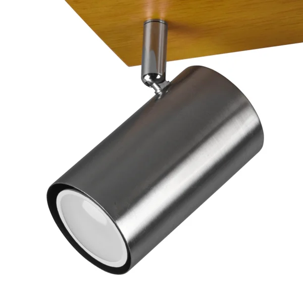 FOCO GRAFTON DE 2 LUCES MARRÓN CLARO NÍQUEL MATE FOCO GRAFTON DE 2 LUCES MARRÓN CLARO NÍQUEL MATE