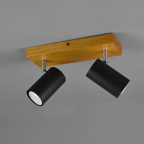 FOCO GRAFTON DE 2 LUCES MARRÓN CLARO NEGRO FOCO GRAFTON DE 2 LUCES MARRÓN CLARO NEGRO